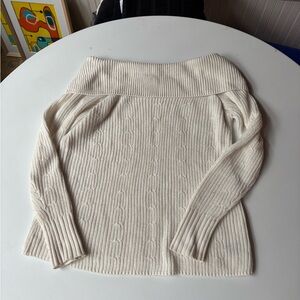 Sanctuary Off-Shoulder Sweater in Cream